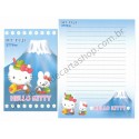 Ano 2001. Conjunto de Papel de Carta GOTŌCHI Kitty - MT. FUGI 3776M - Sanrio