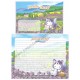 Ano 2003. Conjunto de Papel de Carta GOTŌCHI Kitty Lavander 2 Sanrio