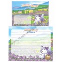 Ano 2003. Conjunto de Papel de Carta GOTŌCHI Kitty Lavander 2 Sanrio