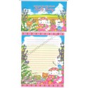 Ano 2003. Conjunto de Papel de Carta Gotōchi Kitty Hokkaido Flower Island Sanrio