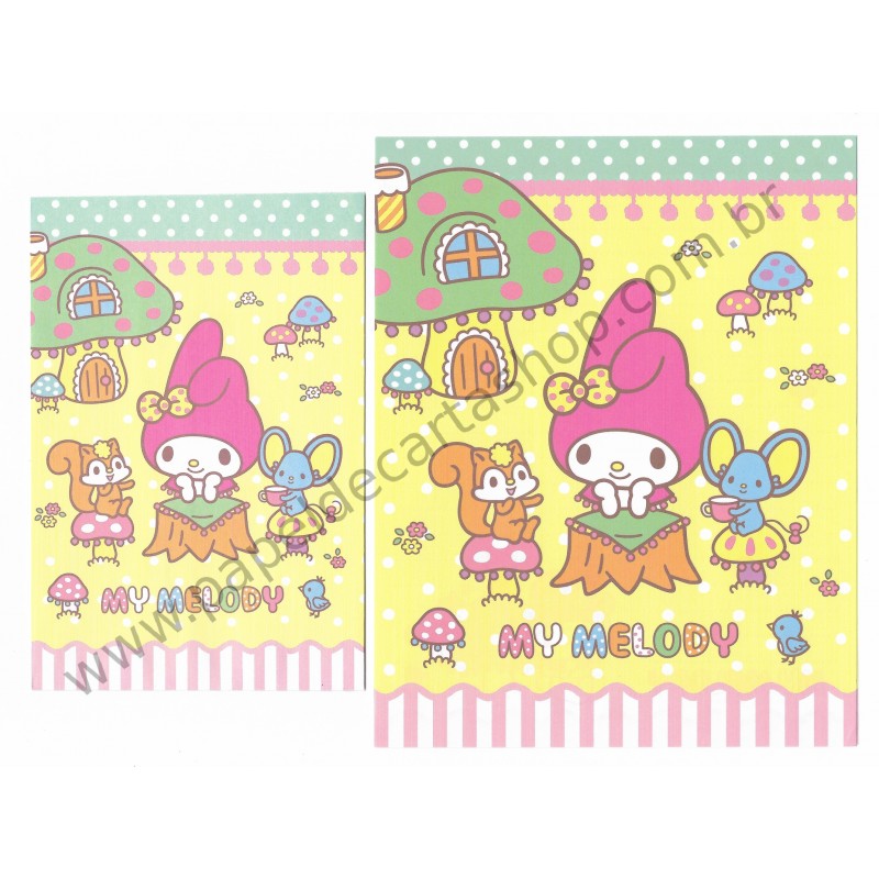 Ano 2013. Conjunto de Papel de Carta My Melody YW Sanrio