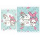 Ano 2013. Conjunto de Papel de Carta My Melody Sweet Flowers Sanrio