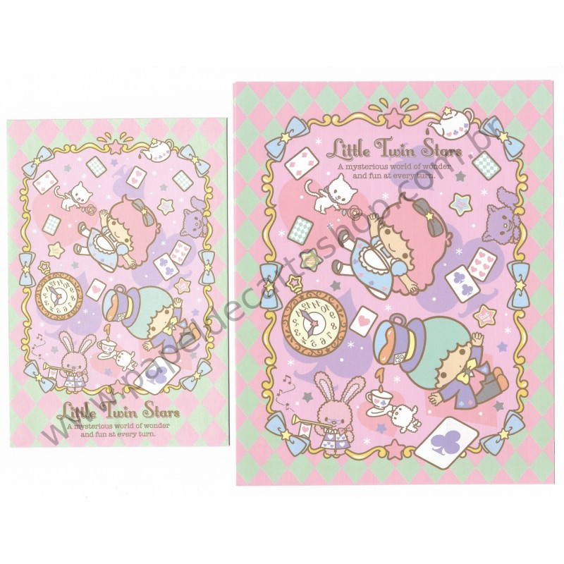 Ano 2013. Conjunto de Papel de Carta Little Twin Stars Wonder and Fun Sanrio