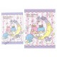 Ano 2013. Conjunto de Papel de Carta Little Twin Stars Animal Made of Clouds Sanrio