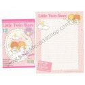 Ano 2013. Conjunto de Papel de Carta Little Twin Stars Kiki & Lala Sanrio