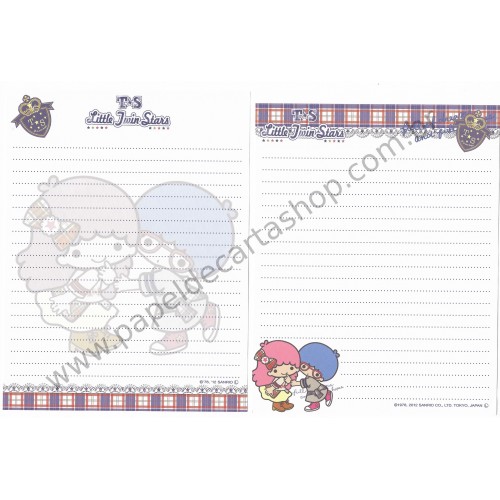 Ano 2012. Kit 2 Conjuntos de Papel de Carta Little Twin Stars T&S Sanrio