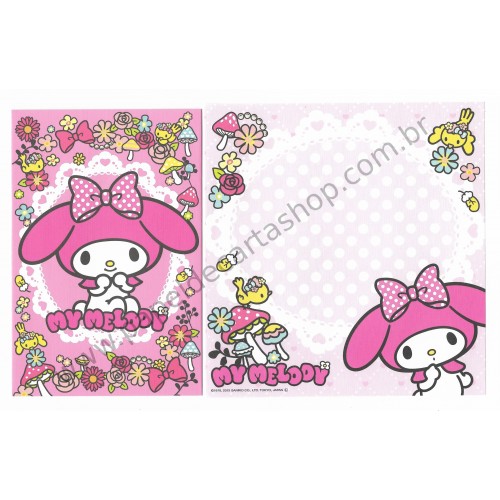 Ano 2013. Kit 2 Conjuntos de Papel de Carta My Melody Trio Sanrio