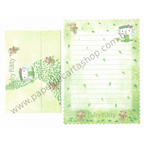 Ano 2000. Conjunto de Papel de Carta Hello Kitty Fairy Kitty C2 Sanrio