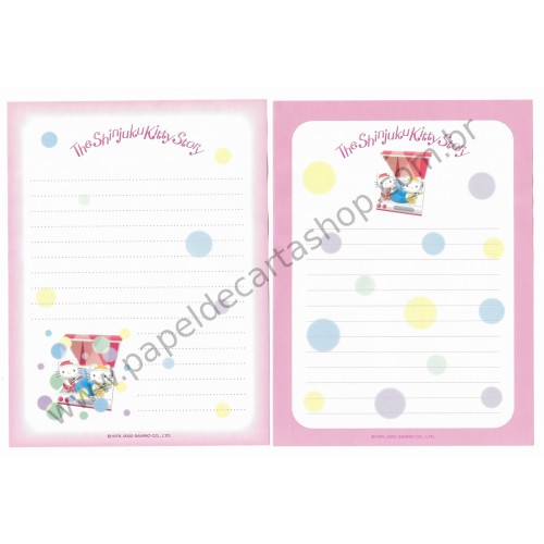 Ano 2002. Conjunto de Papel de Carta Hello Kitty Regional 42 Sanrio