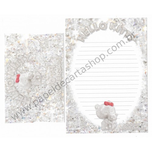 Ano 2014. Conjunto de Papel de Carta Hello Kitty 40th Anniversary Sanrio