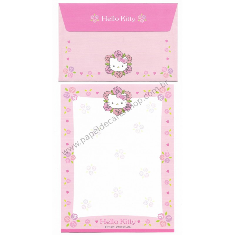 Ano 2004. Conjunto de Papel de Carta Hello Kitty Best Collections 01 Sanrio