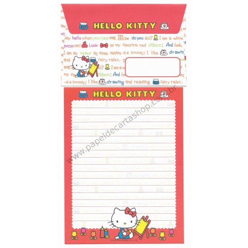 Ano 2004. Conjunto de Papel de Carta Hello Kitty Best Collections 05 Sanrio