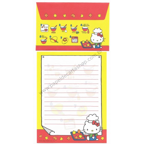 Ano 2004. Conjunto de Papel de Carta Hello Kitty Best Collection 08 Sanrio