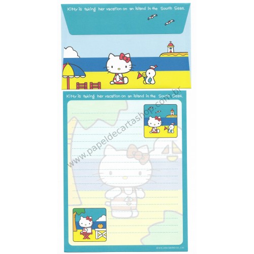 Ano 2004. Conjunto de Papel de Carta Hello Kitty Best Collection 09 Sanrio