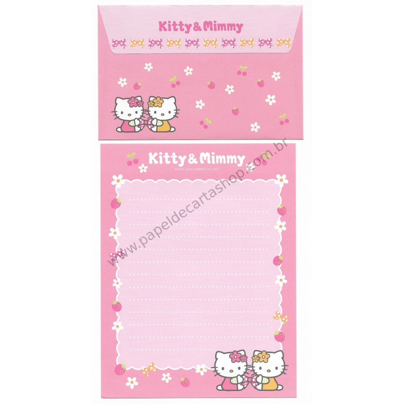 Ano 2004. Conjunto de Papel de Carta Hello Kitty Best Collections 11 Sanrio