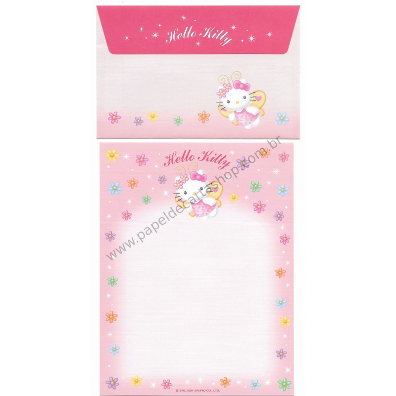 Ano 2004. Conjunto de Papel de Carta Hello Kitty Best Collections 13 Sanrio