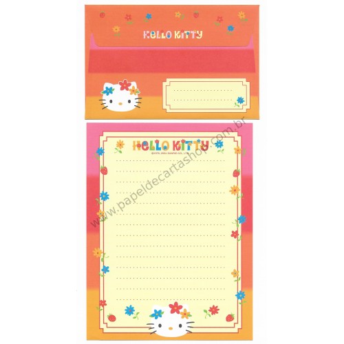 Ano 2004. Conjunto de Papel de Carta Hello Kitty Best Collection 15 Sanrio