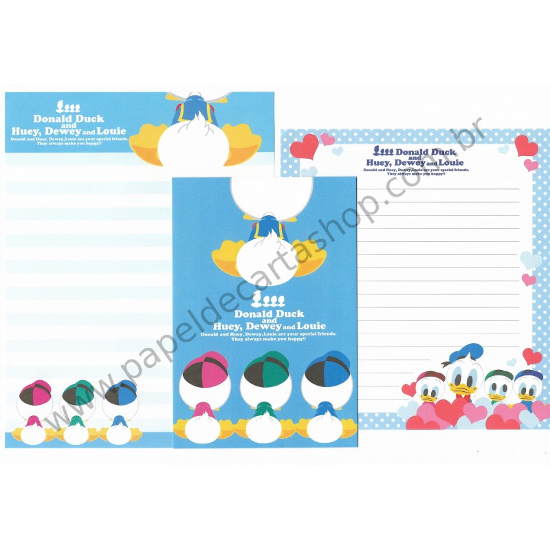 Conjunto de Papel de Carta Importado Disney Donald Duck Dupla (AZ)