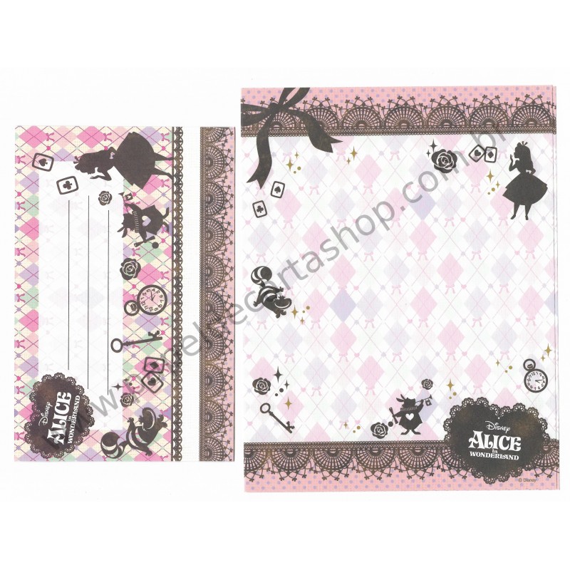 Conjunto de Papel de Carta Disney Alice in Worderland