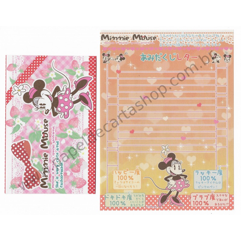 Conjunto de Papel de Carta Disney Minnie Mickey's Special Girlfriend