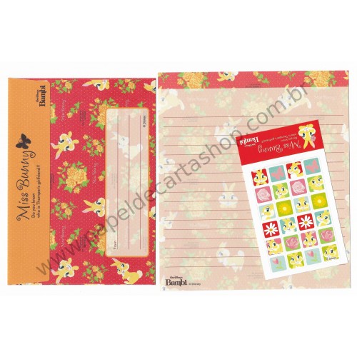 Conjunto de Papel de Carta Disney Bambi Miss Bunny VM