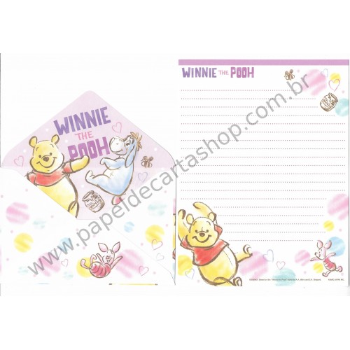 Conjunto de Papel de Carta Importado Disney Winnie the Pooh (LL)