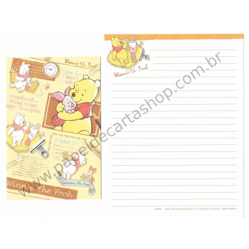 Conjunto de Papel de Carta Importado Disney Winnie the Pooh (AM)