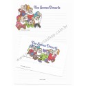 Conjunto de Papel de Carta VINTAGE DISNEY - The Seven Dwarfs