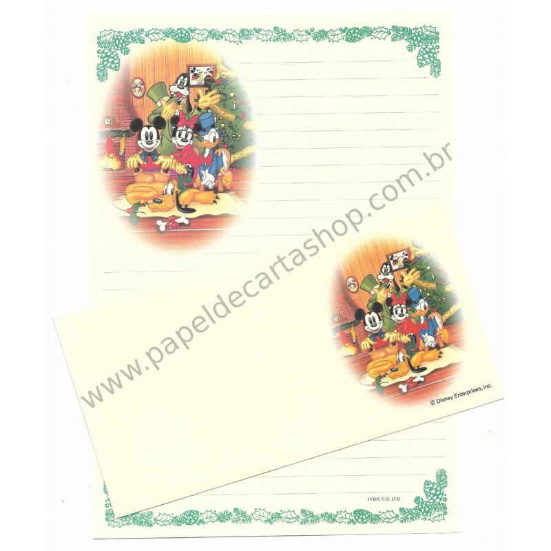 Conjunto de Papel de Carta Merry Christmas Disney