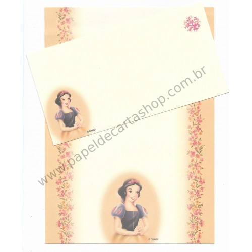 Conjunto de Papel de Carta Antigo Vintage Disney - Snow White