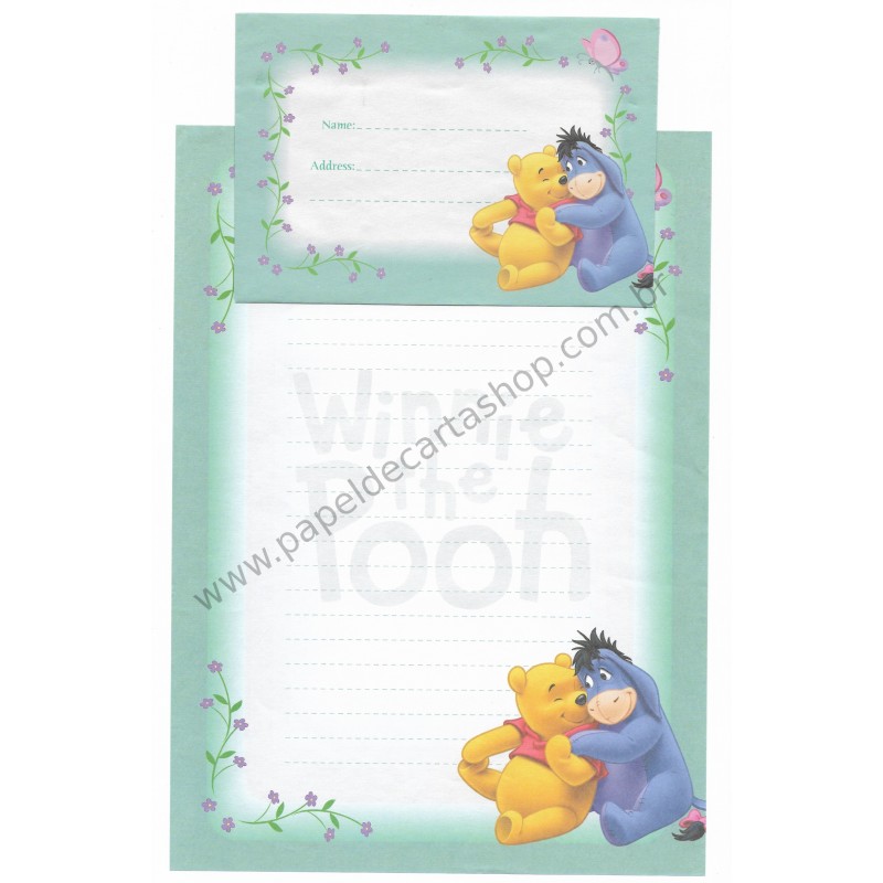 Conjunto de Papel de Carta Antigo VINTAGE Disney - POOH (VD)