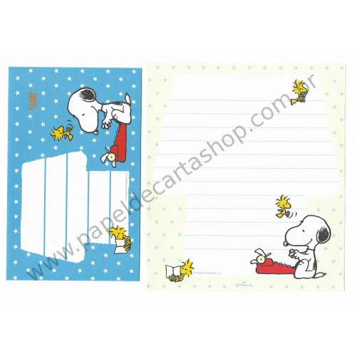 Conjunto de Papel de Carta Snoopy Typing Letters CAZ Peanuts Hmk