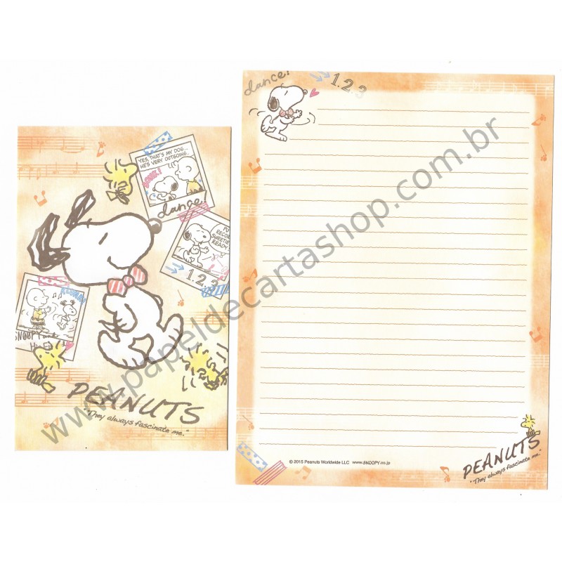 Kit 2 Conjuntos de Papéis de Carta Snoopy and Charlie Brown - Peanuts