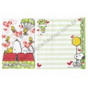 Conjunto de Papel de Carta Snoopy Xadrez VD Peanuts