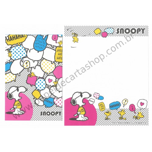 Kit 4 Conjuntos de Papéis de Carta Snoopy Co Jp Joe Cool Peanuts