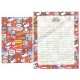 Kit 4 Conjuntos de Papéis de Carta Snoopy the Masked Marvel Red Peanuts