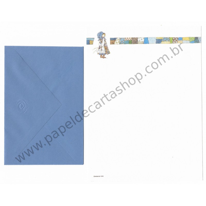 Conjunto de Papel de Carta Antigo Importado Holly Hobbie M11