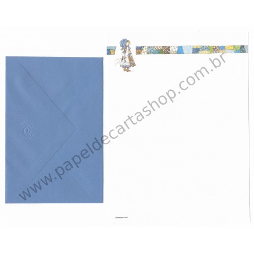 Conjunto de Papel de Carta Antigo Importado Holly Hobbie M11