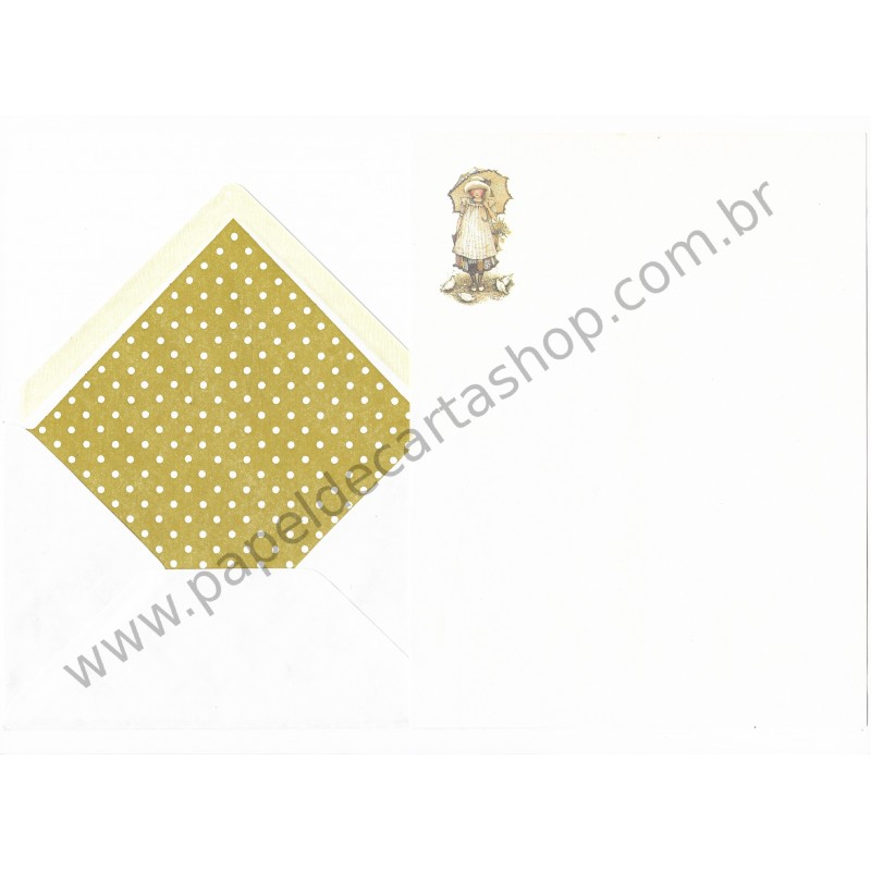 Conjunto de Papel de Carta Antigo Importado Holly Hobbie M08