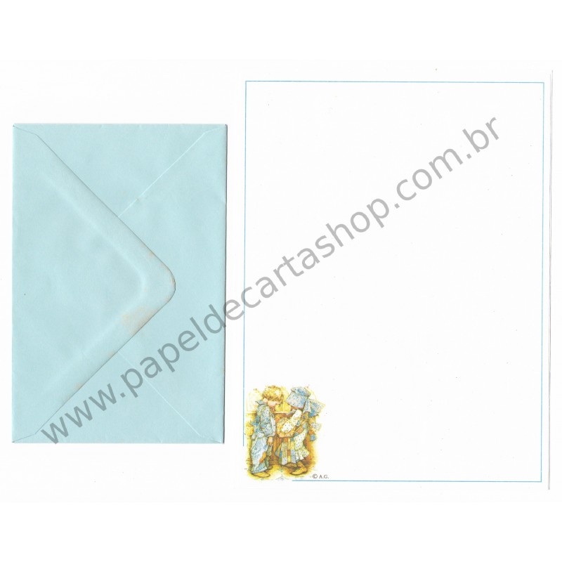 Conjunto de Papel de Carta Antigo Importado Holly Hobbie M20