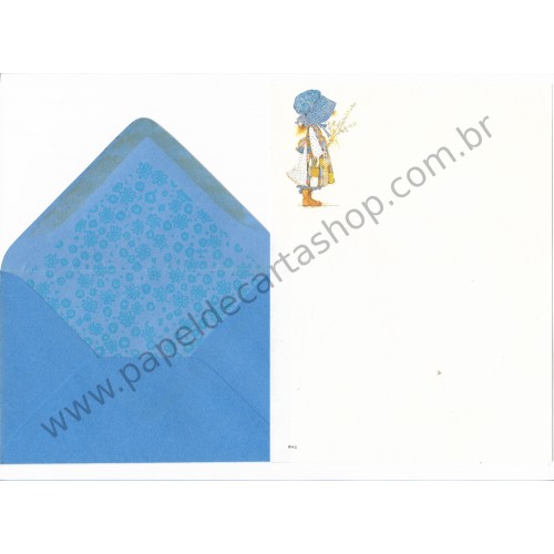 Conjunto de Papel de Carta Antigo Importado Holly Hobbie M19