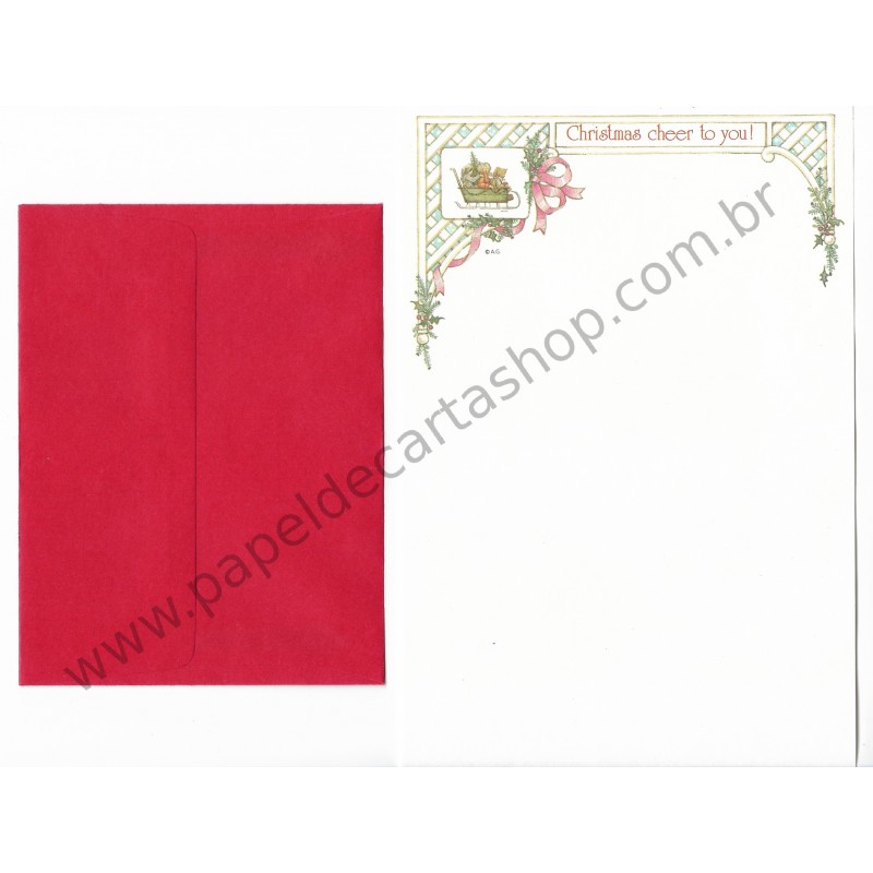 Conjunto de Papel de Carta & Notecard Antigo Holly Hobbie M28