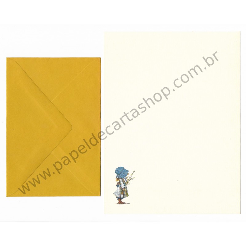 Conjunto de Papel de Carta Antigo Importado Holly Hobbie M24