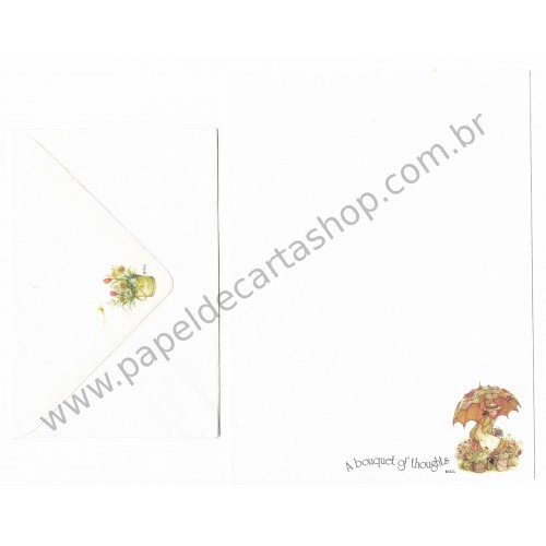 Conjunto de Papel de Carta Antigo Importado Holly Hobbie M32