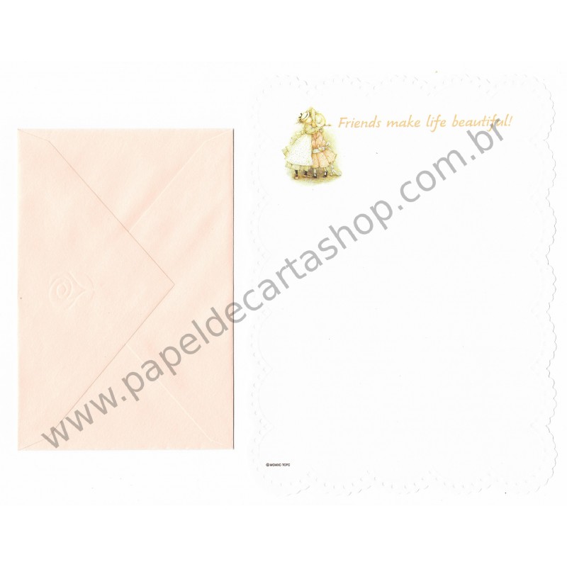 Conjunto de Papel de Carta Antigo Importado Holly Hobbie M37