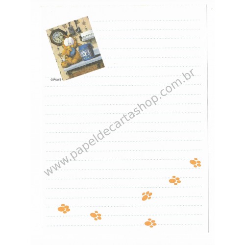 Papel de Carta Avulso Garfield Cookies - Paws