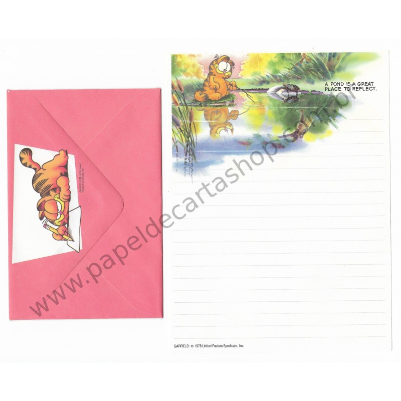 Conjunto de Papel de Carta Garfield and a Pond - Paws