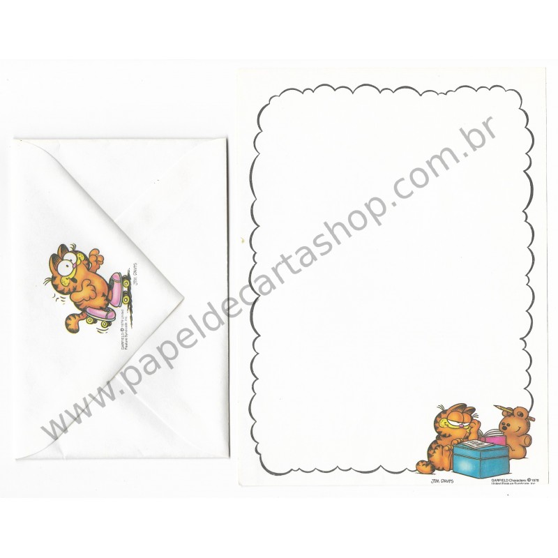 Conjunto de Papel de Carta Garfield Studying With Friends - Paws