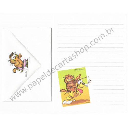 Conjunto de Papel de Carta Garfield Run Baby Run - Paws