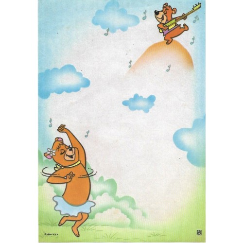 Ano 1988. Papel de Carta Zé Colmeia 05